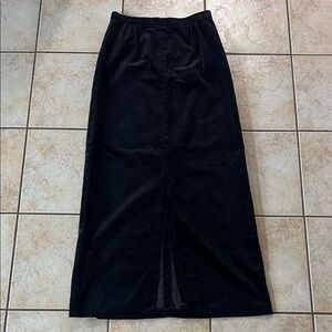 Vintage Diane Rich California Elegant Black Velvet Maxi Skirt, Sz S/M‎